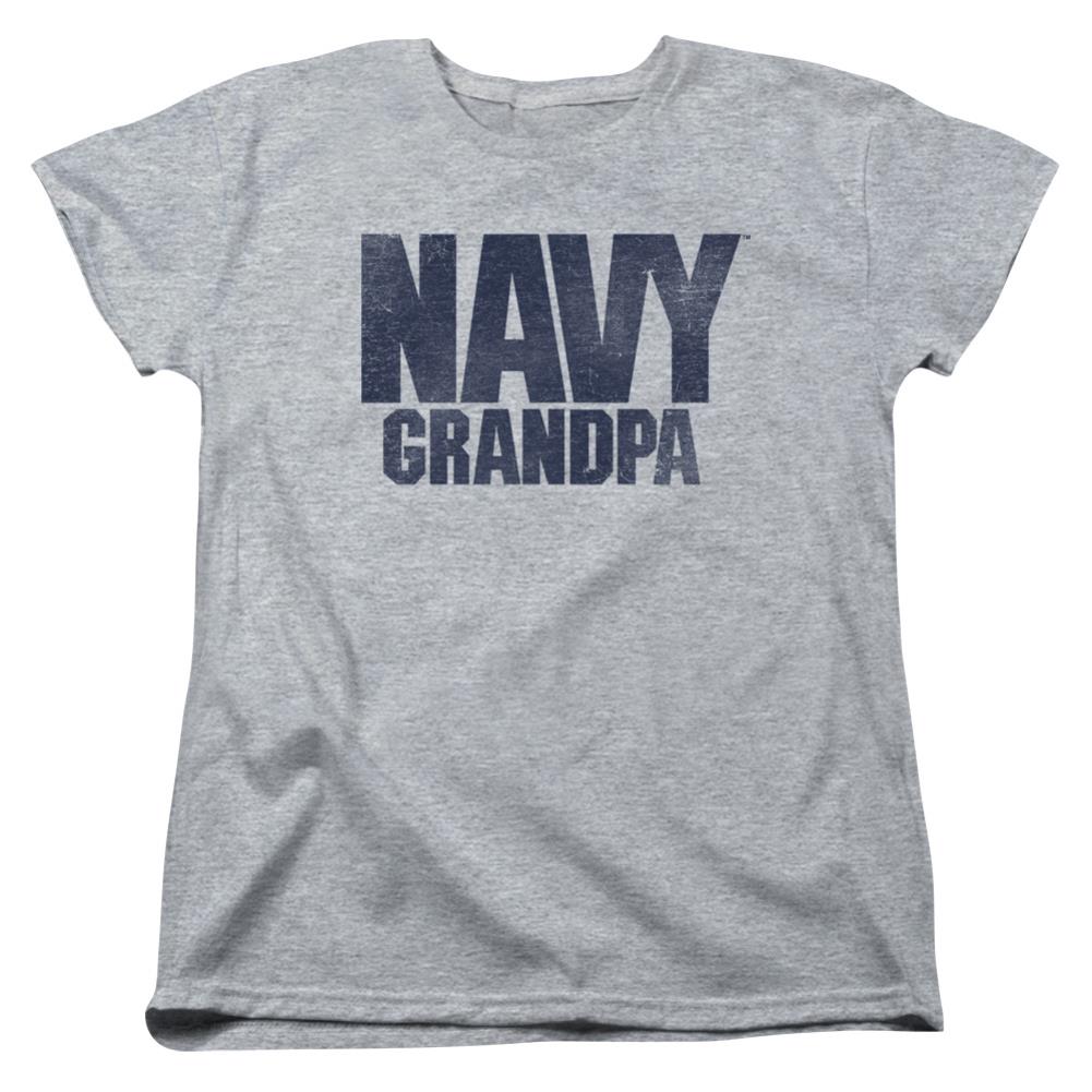 Navy Grandpa Women's 18/1 Cotton Short-Sleeve T-Shirt