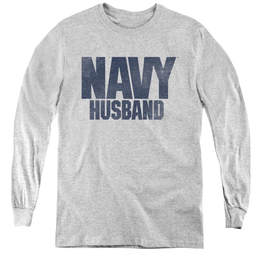 Navy Husband Youth Long-Sleeve T-Shirt