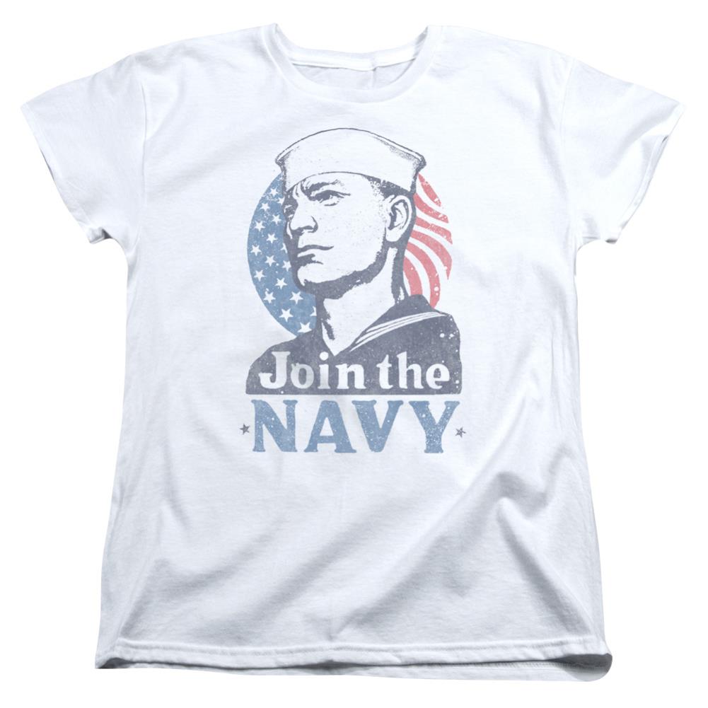 Navy Join Now Women's 18/1 Cotton Short-Sleeve T-Shirt