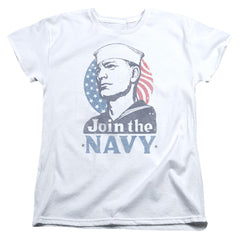 Navy Join Now Women's 18/1 Cotton Short-Sleeve T-Shirt