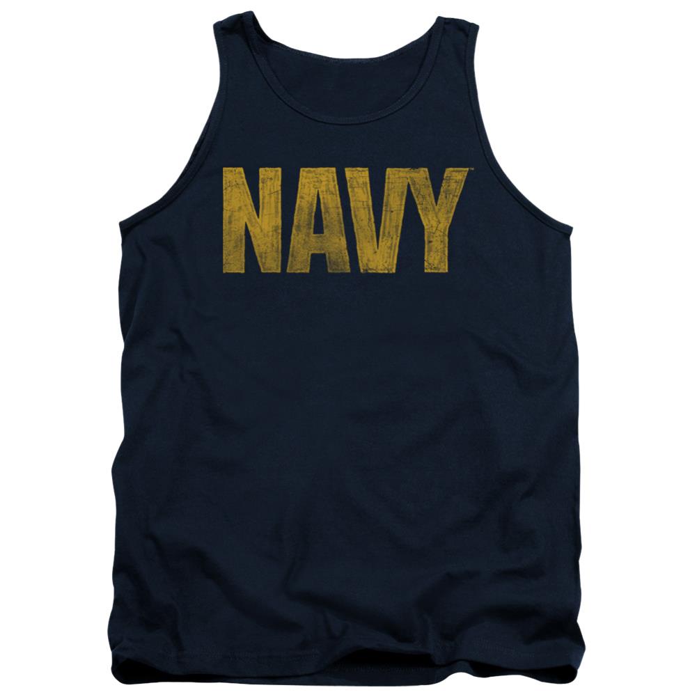 Navy Logo Men's 18/1 Cotton Tank Top