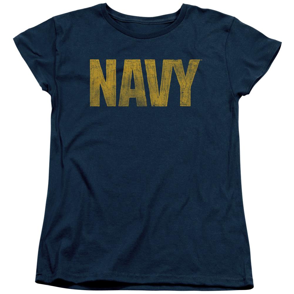 Navy Logo Women's 18/1 Cotton Short-Sleeve T-Shirt