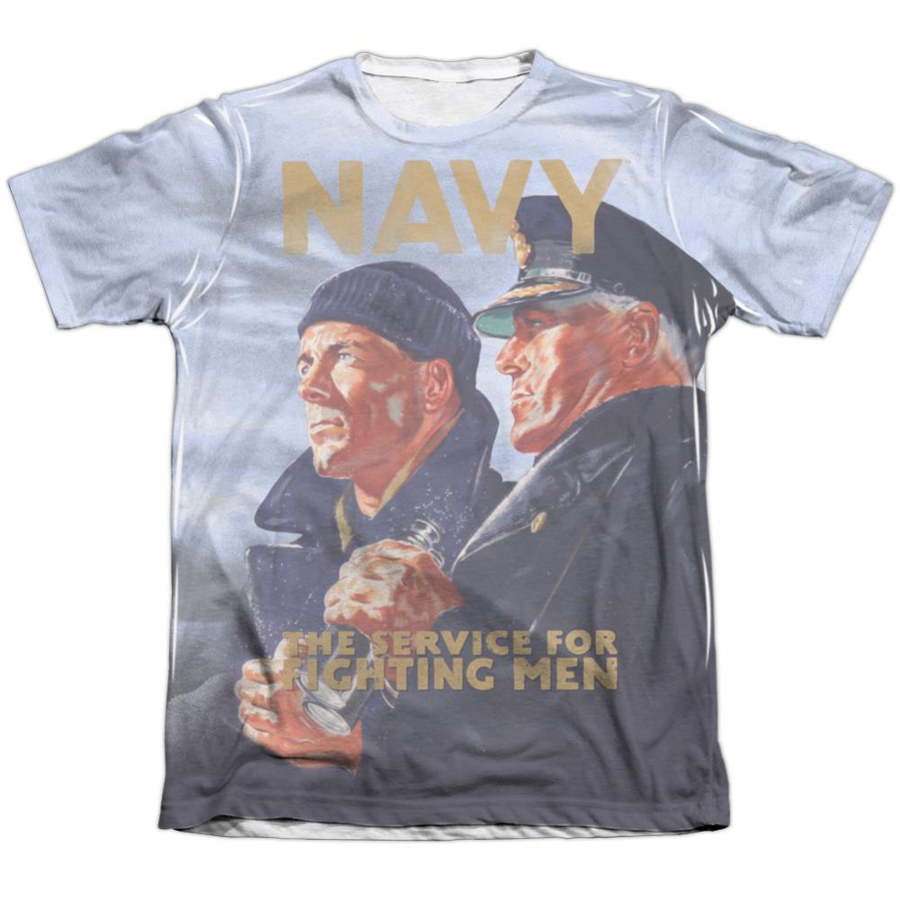 Navy Long Gaze Men's Regular Fit Poly Cotton Short-Sleeve T-Shirt