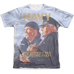 Navy Long Gaze Men's Regular Fit Poly Cotton Short-Sleeve T-Shirt