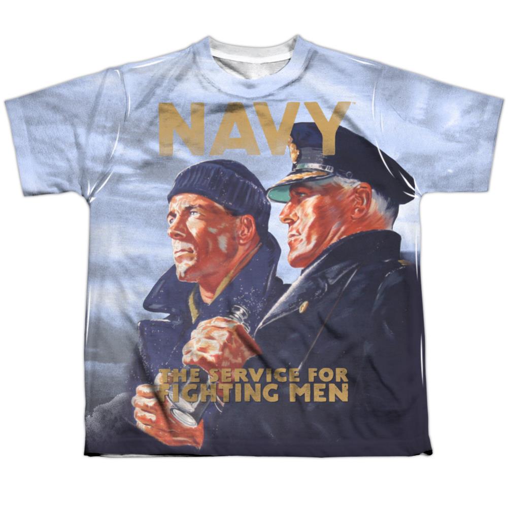 Navy Long Gaze Youth Regular Fit Poly Short-Sleeve T-Shirt