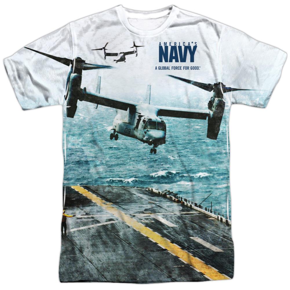 Navy Osprey Men's Regular Fit Polyester Short-Sleeve T-Shirt