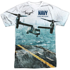 Navy Osprey Men's Regular Fit Polyester Short-Sleeve T-Shirt