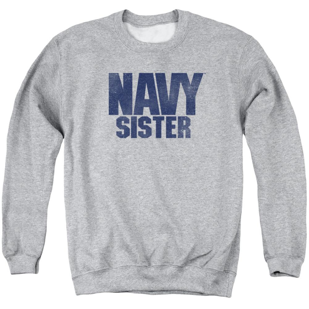 Navy Sister Men's Crewneck 50 50 Poly Long-Sleeve T-Shirt