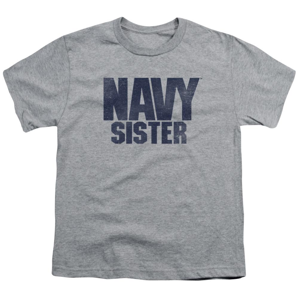 Navy Sister Youth 18/1 100% Cotton Short-Sleeve T-Shirt