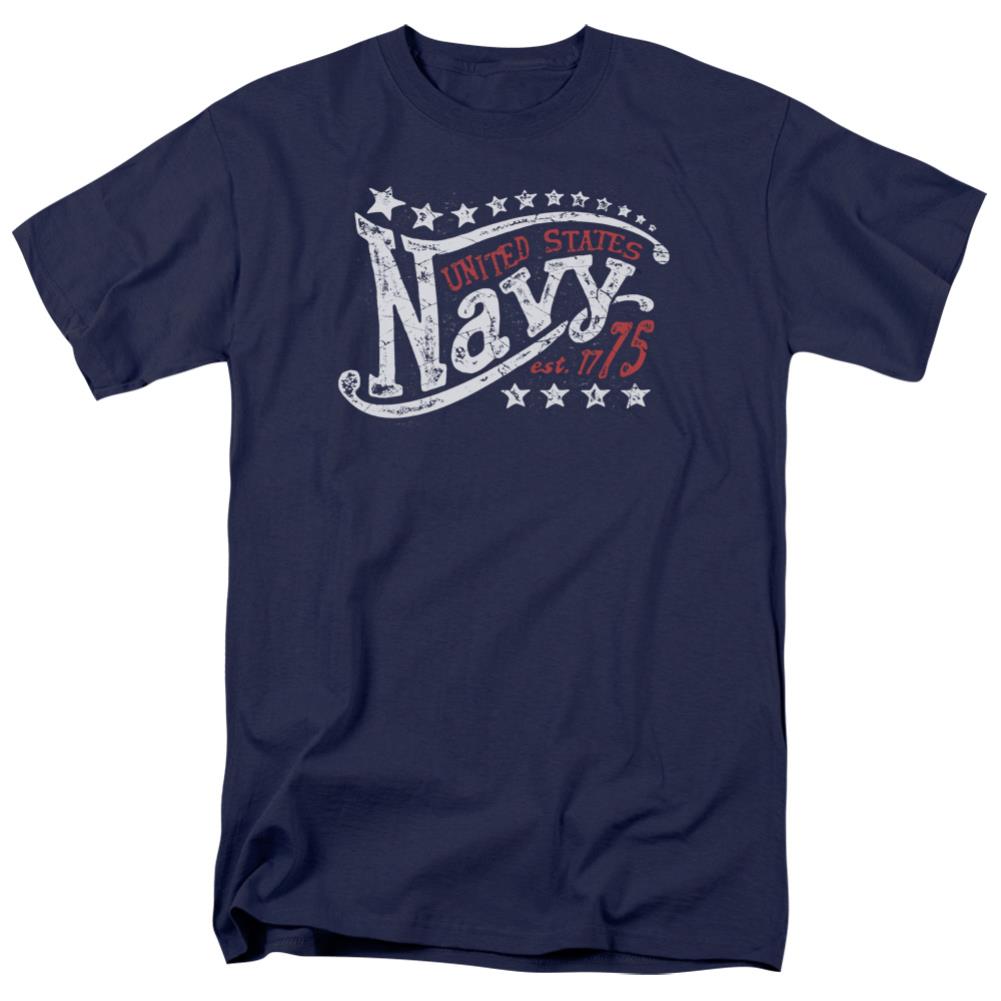 Navy Stars Men's 18/1 Cotton Short-Sleeve T-Shirt