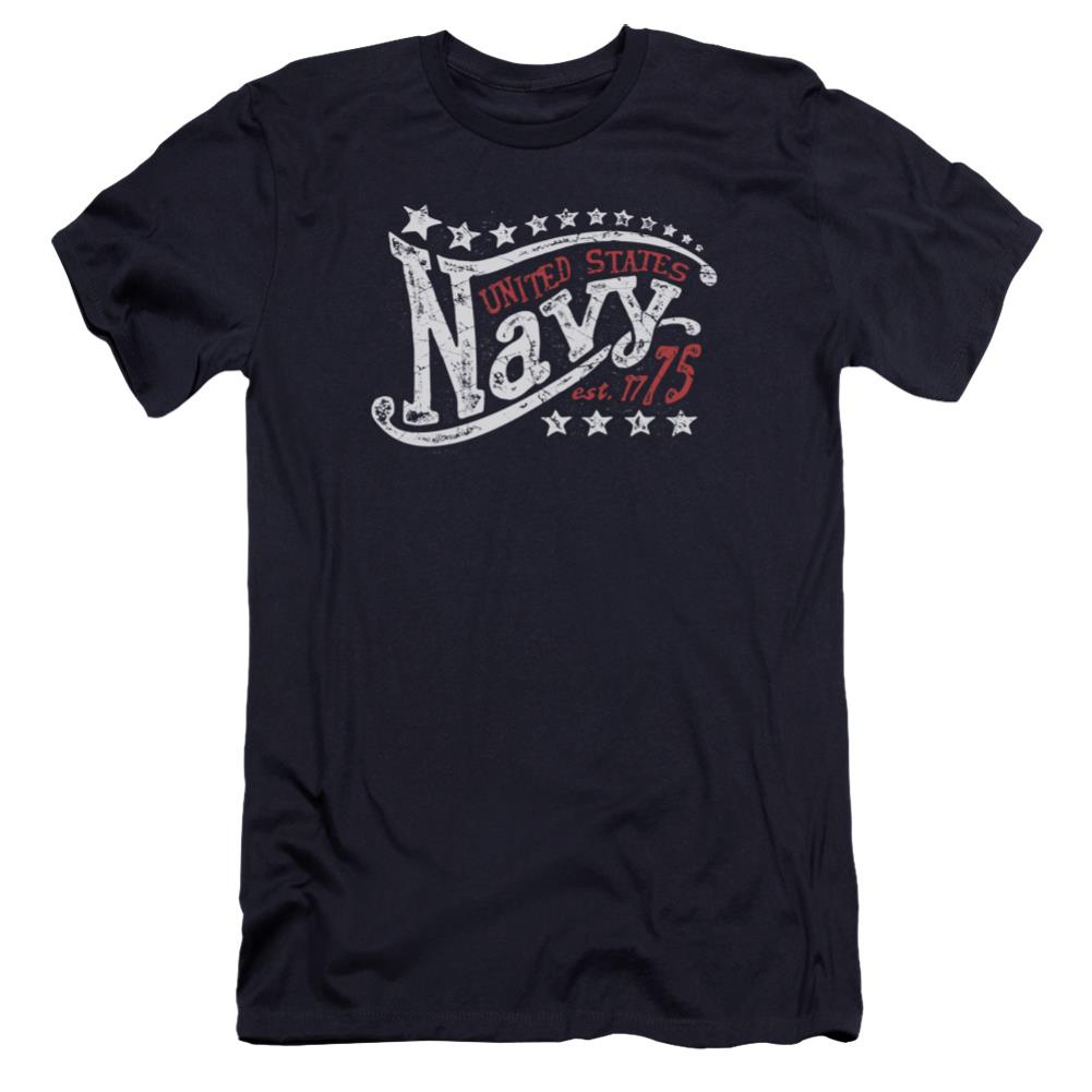 Navy Stars Men's Ultra-Soft 30/1 Cotton Slim Short-Sleeve T-Shirt