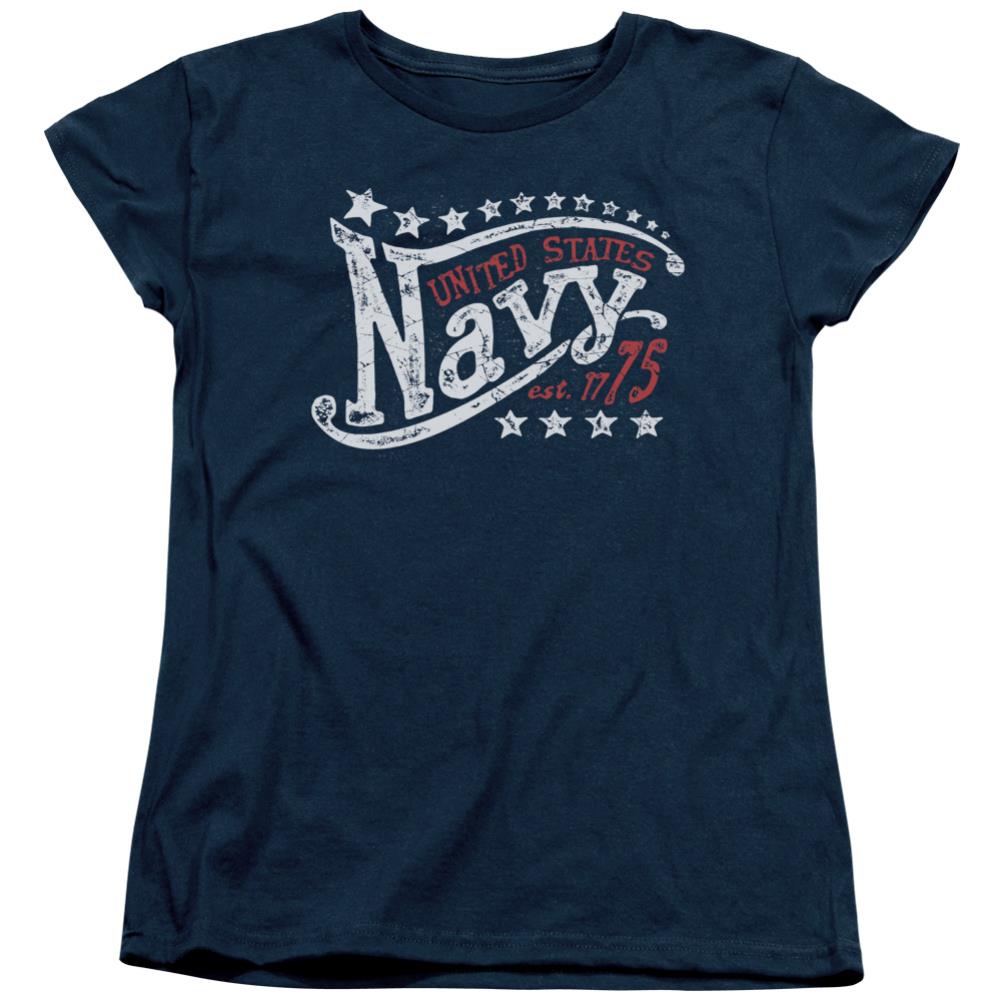 Navy Stars Women's 18/1 Cotton Short-Sleeve T-Shirt