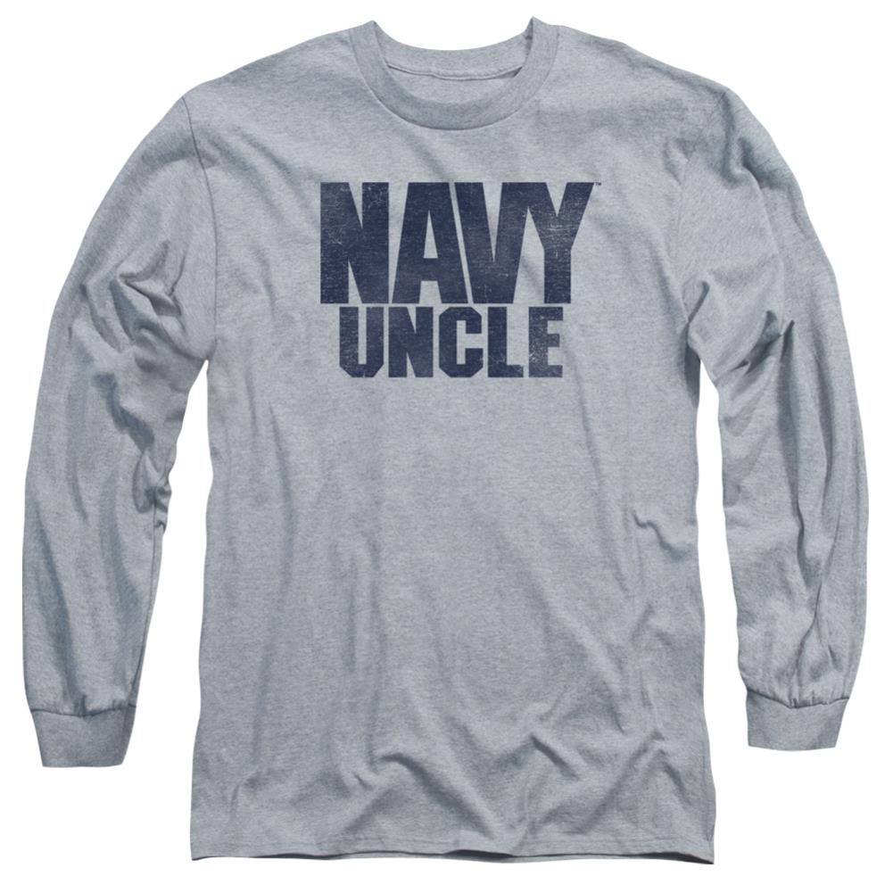 Navy Uncle Men's 18/1 Cotton Long-Sleeve T-Shirt