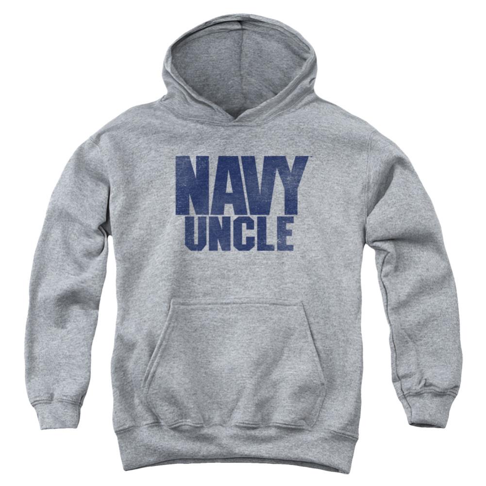 Navy Uncle Youth Cotton Poly Pull-Over Hoodie