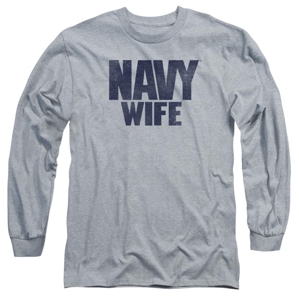 Navy Wife Men's 18/1 Cotton Long-Sleeve T-Shirt