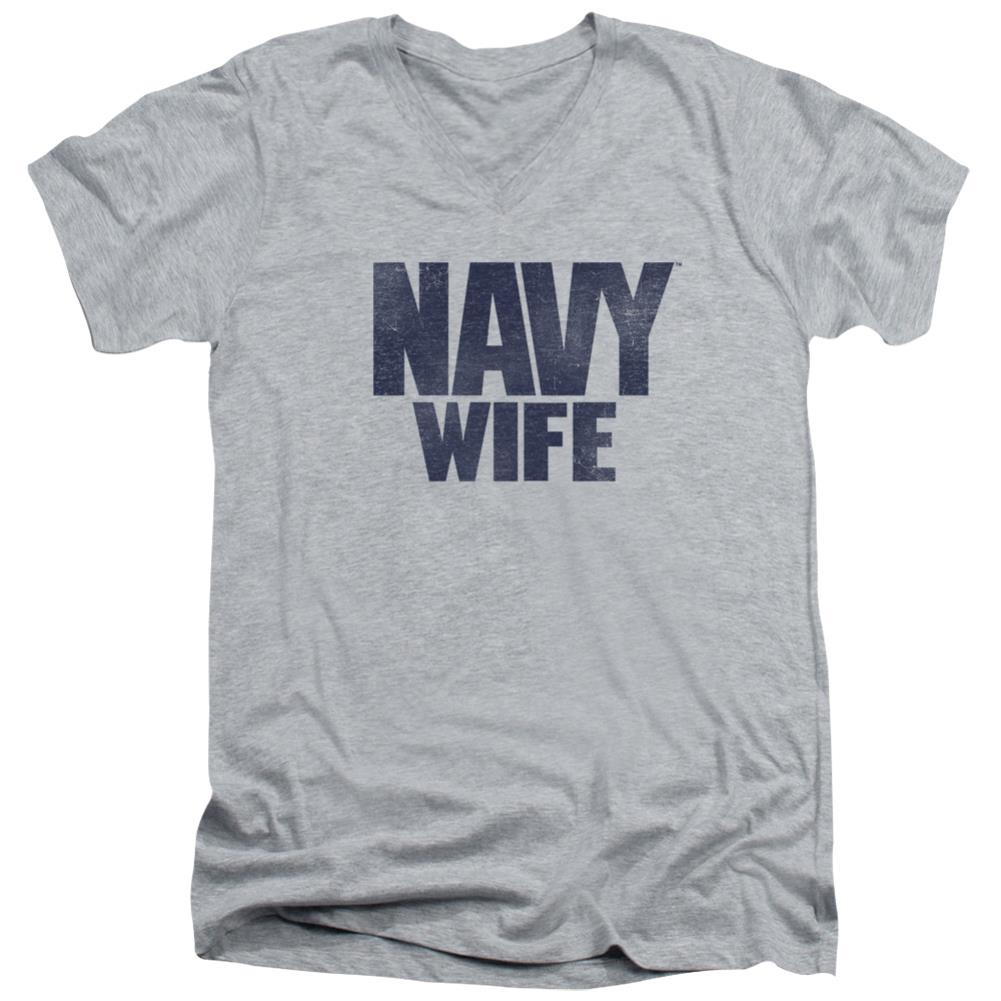 Navy Wife Men's 30/1 Cotton Slim V-Neck T-Shirt