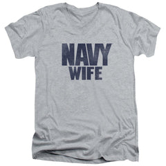 Navy Wife Men's 30/1 Cotton Slim V-Neck T-Shirt
