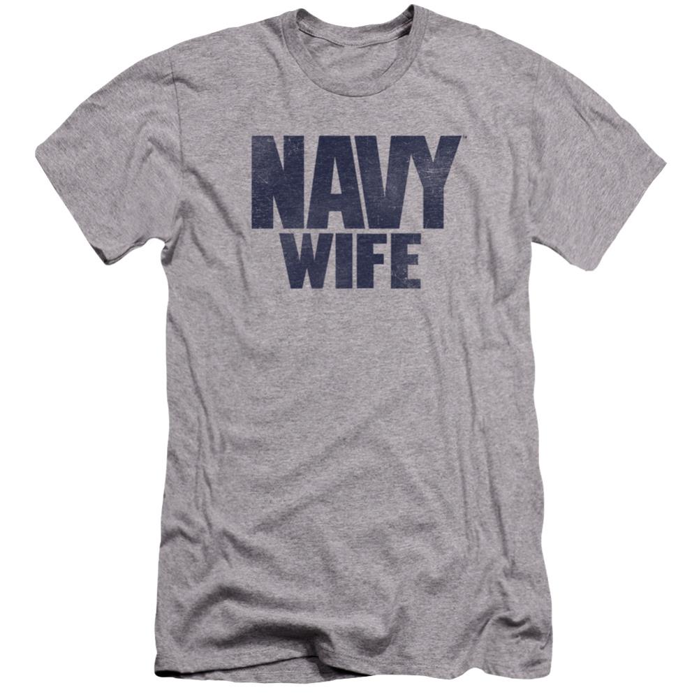 Navy Wife Men's Ultra-Soft 30/1 Cotton Slim Short-Sleeve T-Shirt