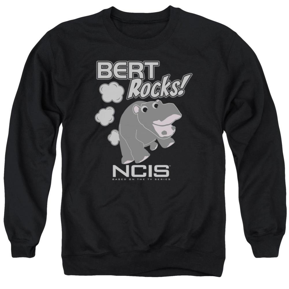 NCIS Bert Rocks Men's Crewneck 50 50 Poly Long-Sleeve T-Shirt