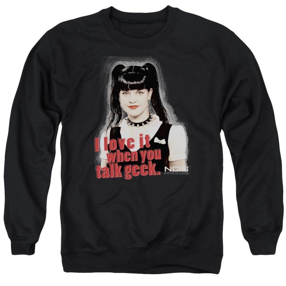 NCIS Geek Talk Men's Crewneck 50 50 Poly Long-Sleeve T-Shirt