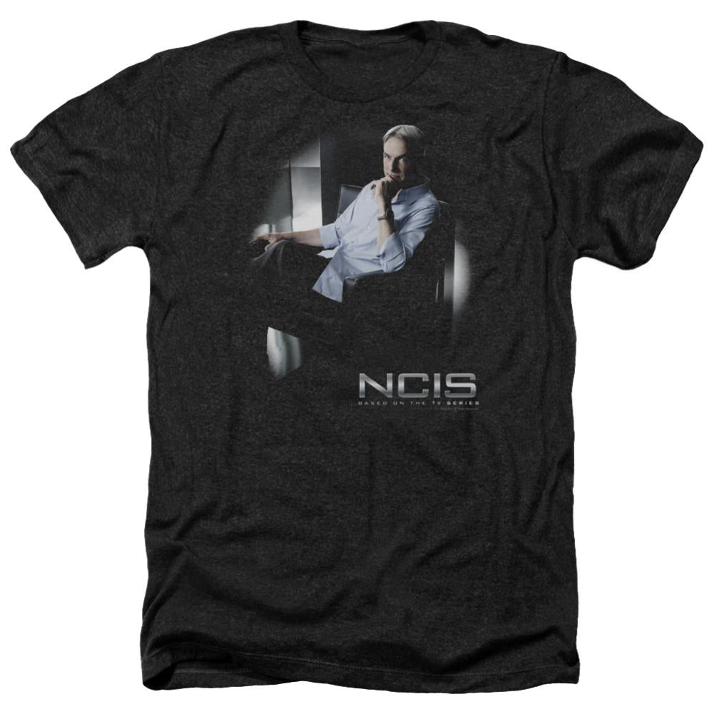 NCIS Gibbs Ponders Men's 30/1 Heather 60 40 Poly Short-Sleeve T-Shirt