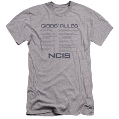 NCIS Gibbs Rules Men's Ultra-Soft 30/1 Cotton Slim Short-Sleeve T-Shirt