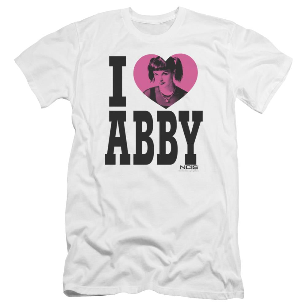 NCIS I Heart Abby Men's Ultra-Soft 30/1 Cotton Slim Short-Sleeve T-Shirt