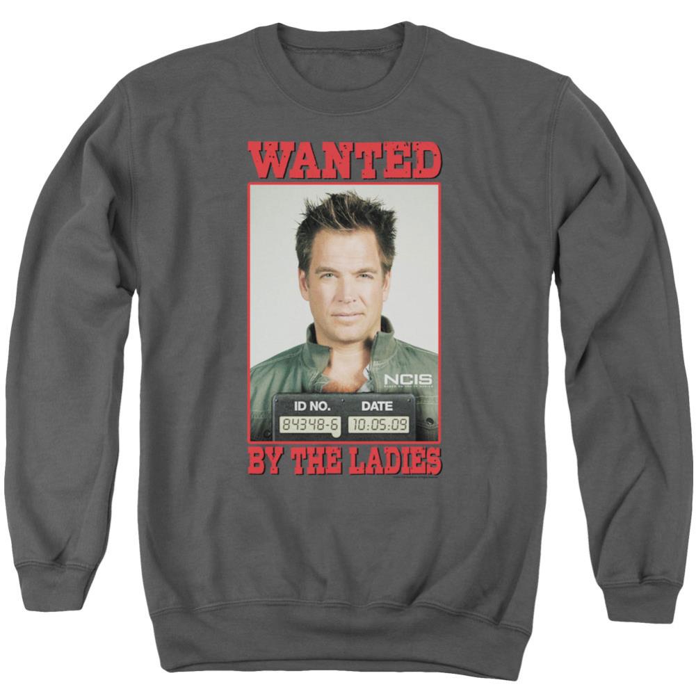NCIS Wanted Men's Crewneck 50 50 Poly Long-Sleeve T-Shirt