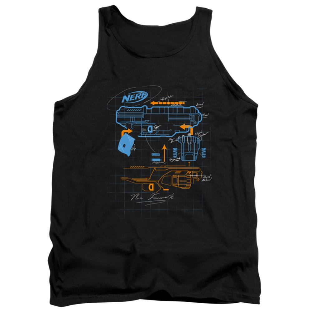 Nerf Deconstructed Nerf Gun Men's 18/1 Cotton Tank Top