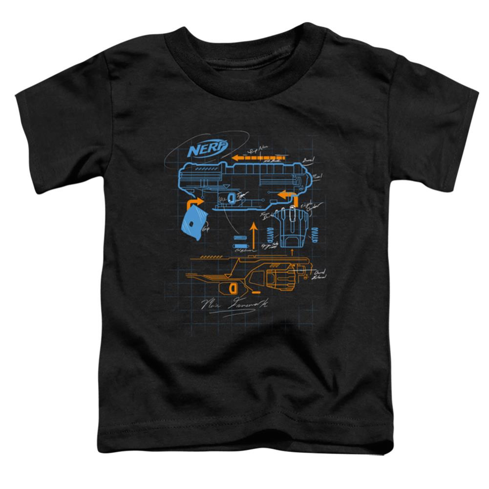 Nerf Deconstructed Nerf Gun Toddler 18/1 Cotton Short-Sleeve T-Shirt