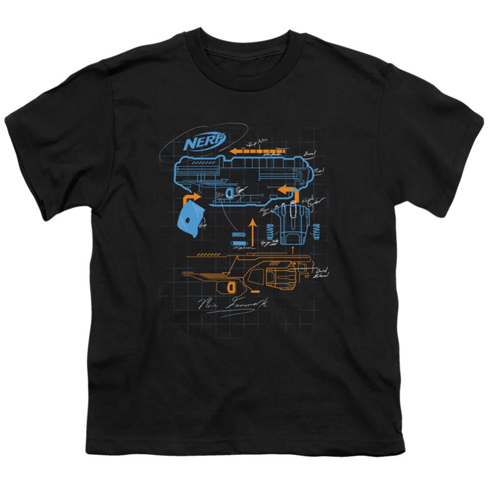 Nerf Deconstructed Nerf Gun Youth 18/1 100% Cotton Short-Sleeve T-Shirt