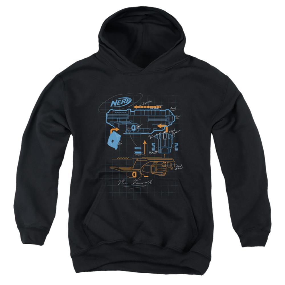 Nerf Deconstructed Nerf Gun Youth Cotton Poly Pull-Over Hoodie