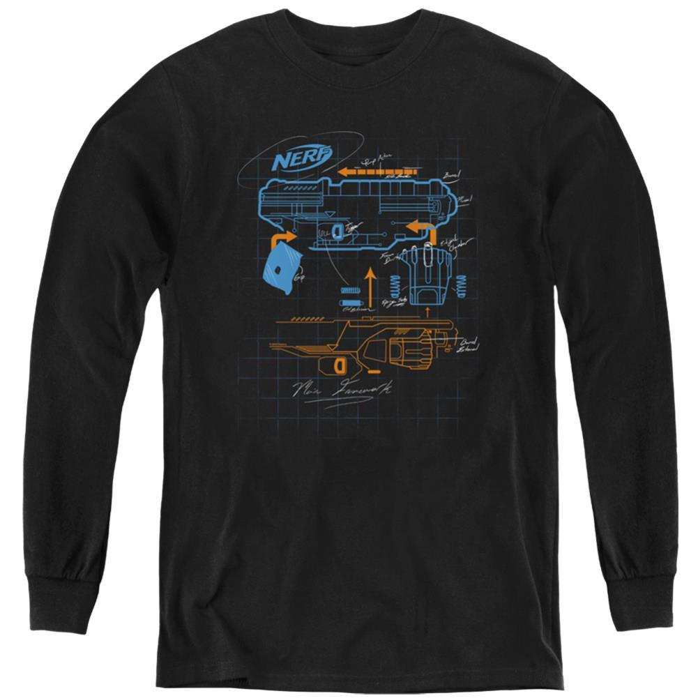 Nerf Deconstructed Nerf Gun Youth Long-Sleeve T-Shirt