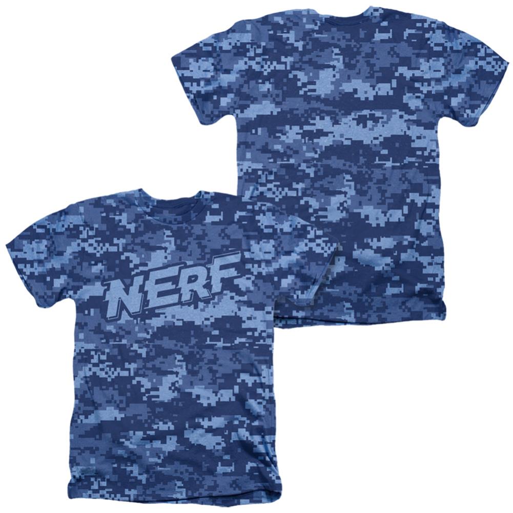 Nerf Digital Camo (Front/Back Print) Men's 30/1 Cotton Poly SS Heather T