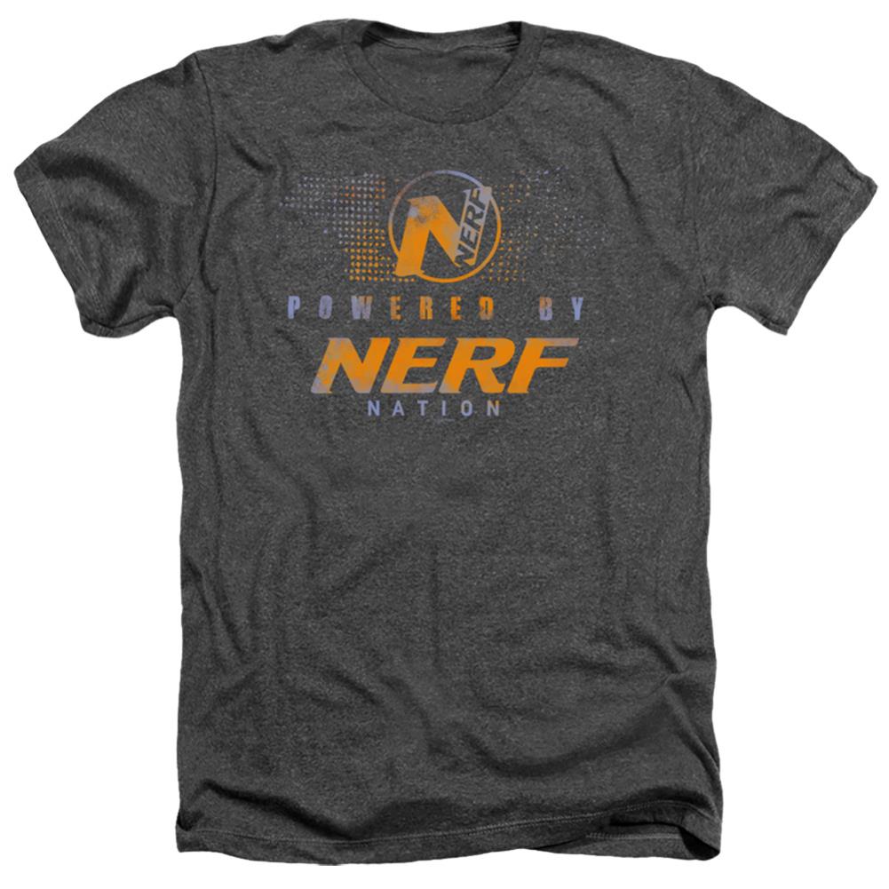 Nerf Powered By Nerf Nation Men's 30/1 Heather 60 40 Poly Short-Sleeve T-Shirt