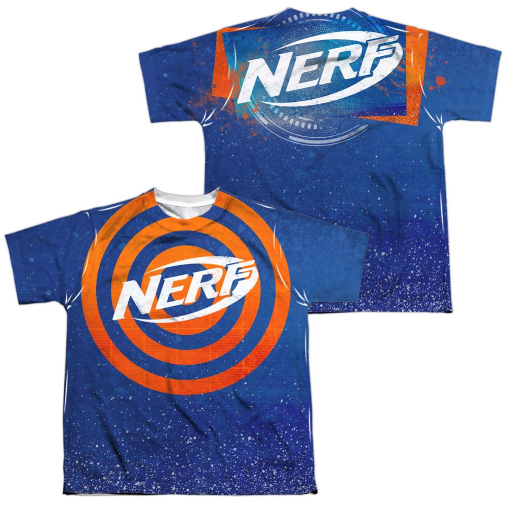Nerf Target Practice (Front/Back Print) Youth Regular Fit Poly Short-Sleeve T-Shirt