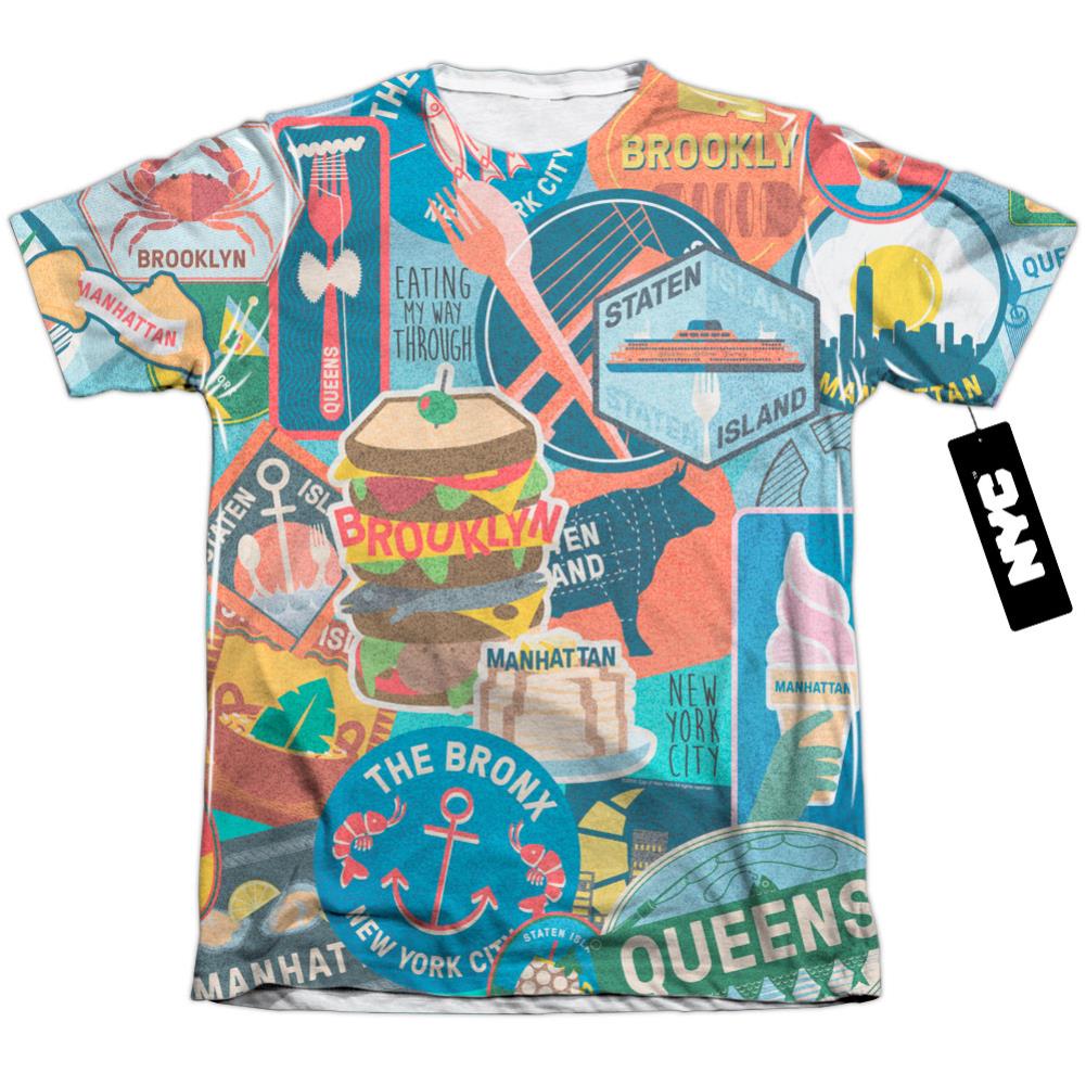 New York City Eating NYC Men's Regular Fit Poly Cotton Short-Sleeve T-Shirt