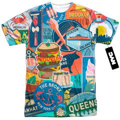 New York City Eating NYC Men's Regular Fit Polyester Short-Sleeve T-Shirt
