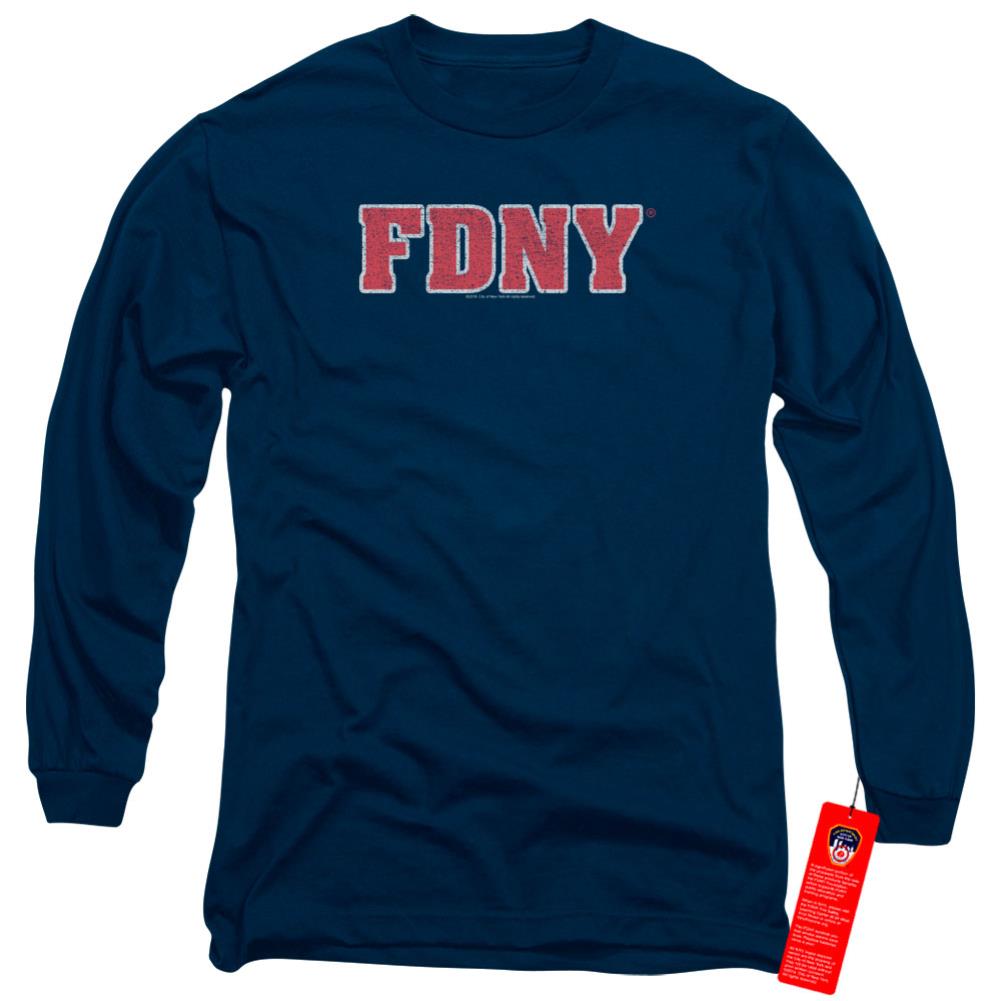 New York City FDNY Men's 18/1 Cotton Long-Sleeve T-Shirt