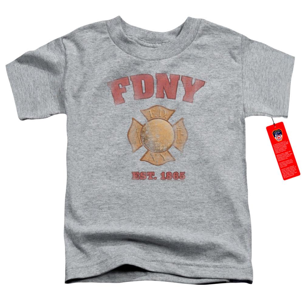 New York City FDNY Vintage Badge Toddler 18/1 Cotton Short-Sleeve T-Shirt