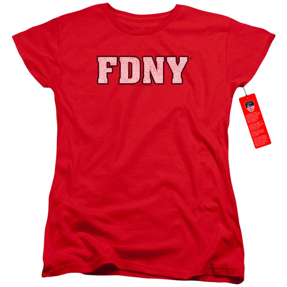 New York City FDNY Women's 18/1 Cotton Short-Sleeve T-Shirt