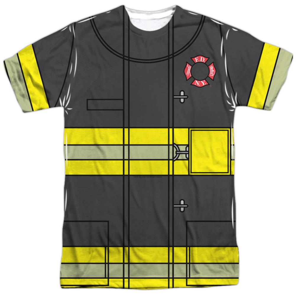 New York City Firefighter Uniform Men's Regular Fit Polyester Short-Sleeve T-Shirt