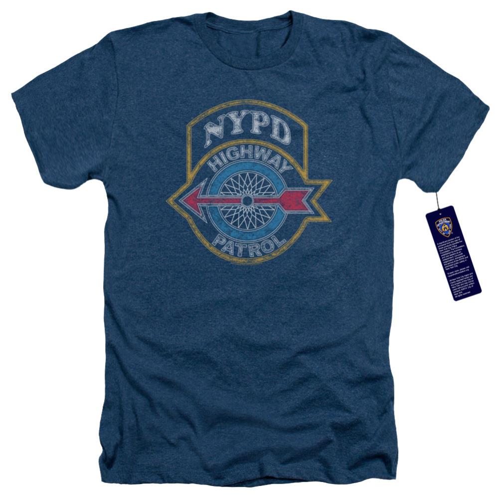 New York City Highway Patrol Men's 30/1 Heather 60 40 Poly Short-Sleeve T-Shirt