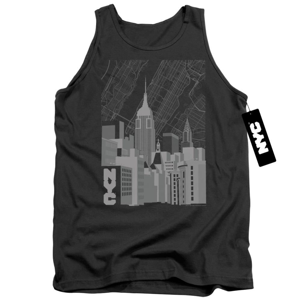 New York City Manhattan Monochrome Men's 18/1 Cotton Tank Top