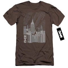 New York City Manhattan Monochrome Men's Ultra-Soft 30/1 Cotton Slim Short-Sleeve T-Shirt