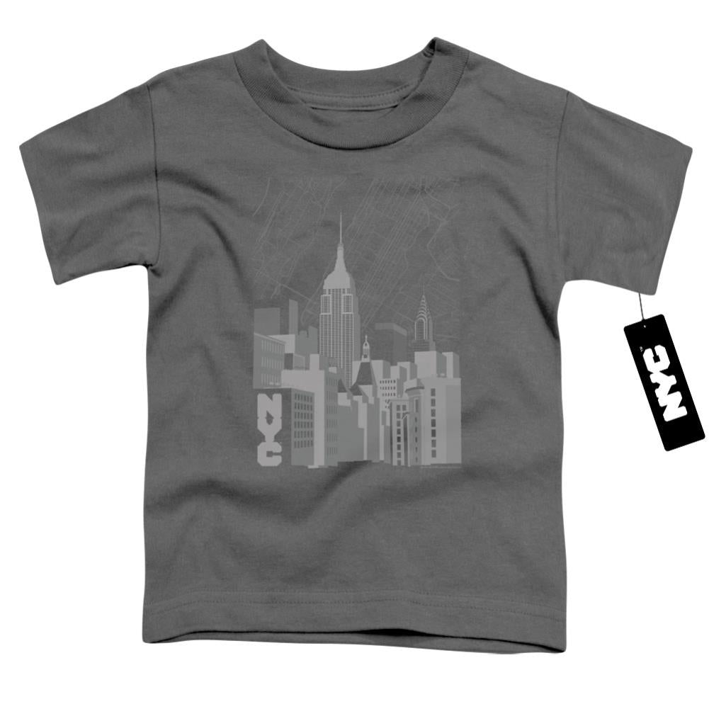 New York City Manhattan Monochrome Toddler 18/1 Cotton Short-Sleeve T-Shirt