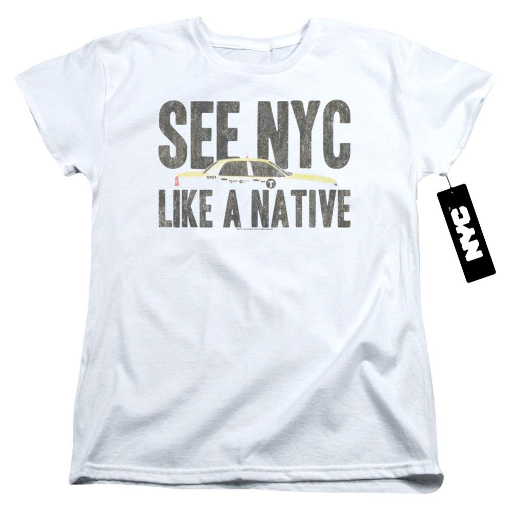 New York City NYC Like A Native Women's 18/1 Cotton Short-Sleeve T-Shirt