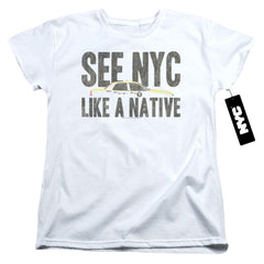 New York City NYC Like A Native Women's 18/1 Cotton Short-Sleeve T-Shirt