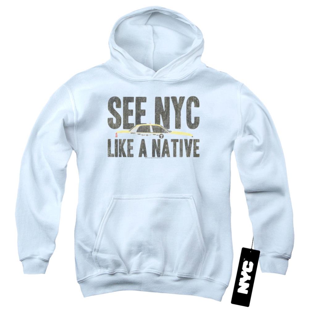 New York City NYC Like A Native Youth Cotton Poly Pull-Over Hoodie