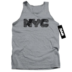 New York City NYC Map Fill Men's 18/1 Cotton Tank Top
